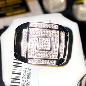 Real diamond Mens stunning head turner ring not CZ not moissanite best gift Sale